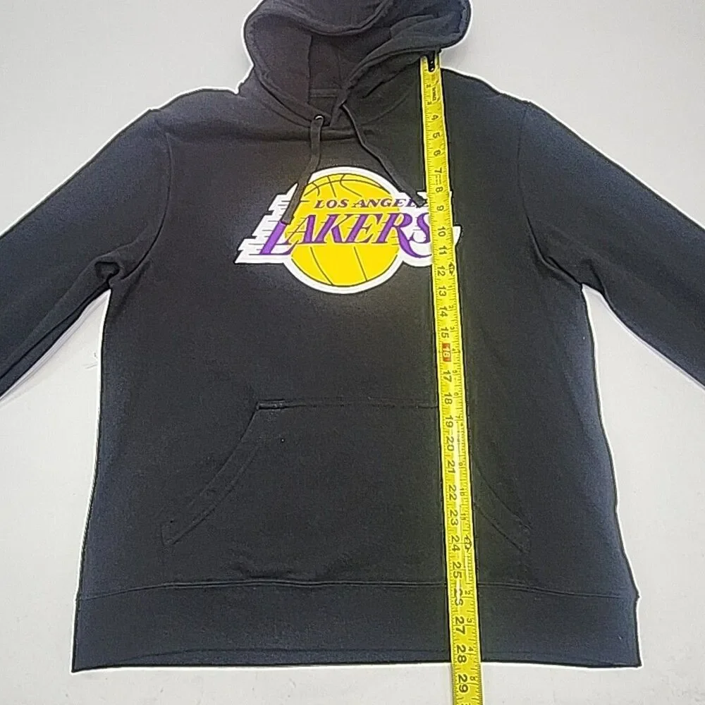 Fanatics LA Lakers Hoodie Sweatshirt Black Men Sz Large NBA Basketball NEW